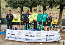 Il podio Ragazzi della Corsa in montagna